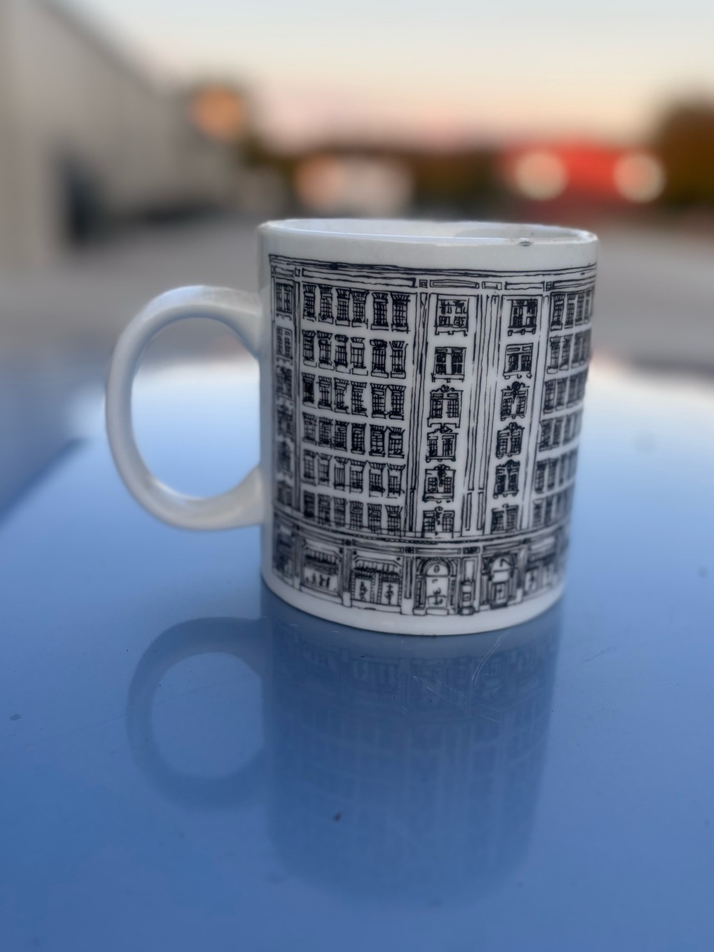 100th Anniversary Neiman Marcus porcelain mug 2007- White and Black